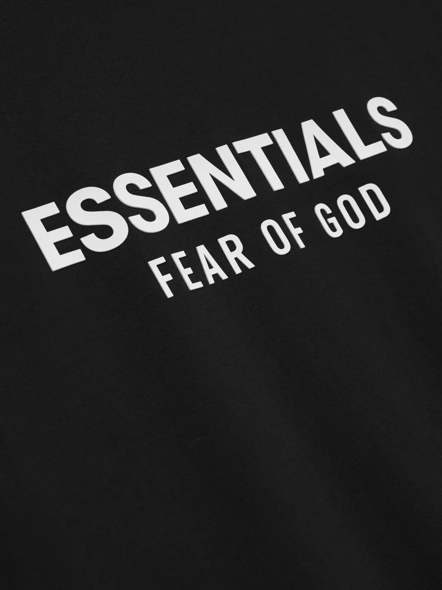 Essentials Jet Black Classic Short Sleeve Tee