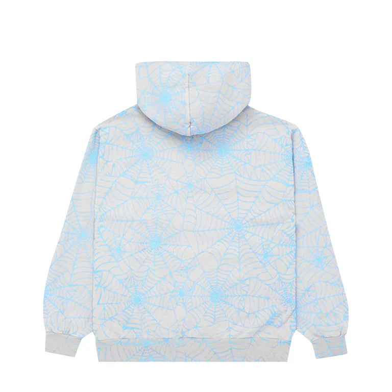 Sp5der Worldwide AOP Sweatshirt " Grey Blue "
