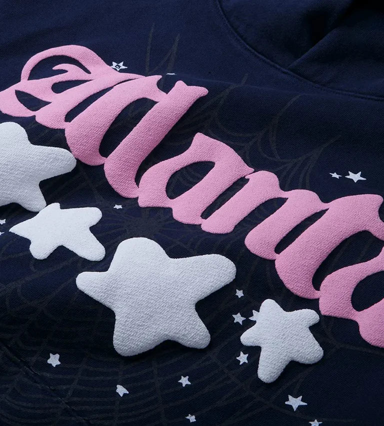Sp5der Atlanta Hoodie " Navy "