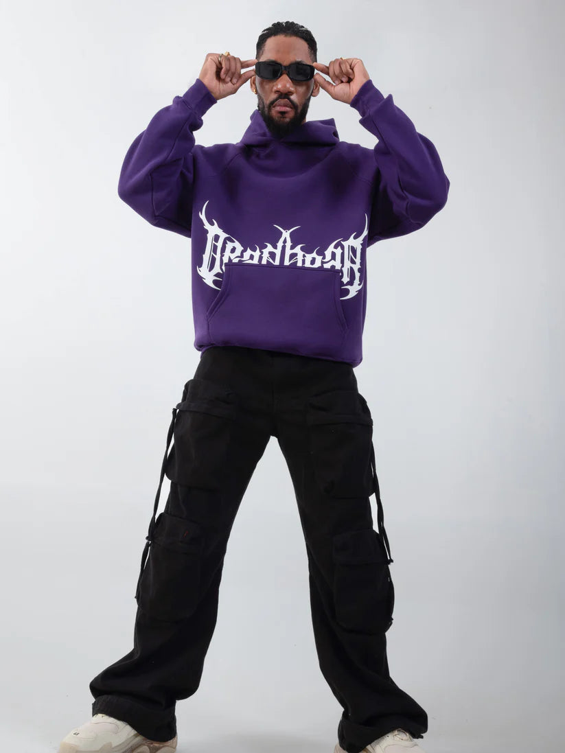 Flames Hoodie " Purple "