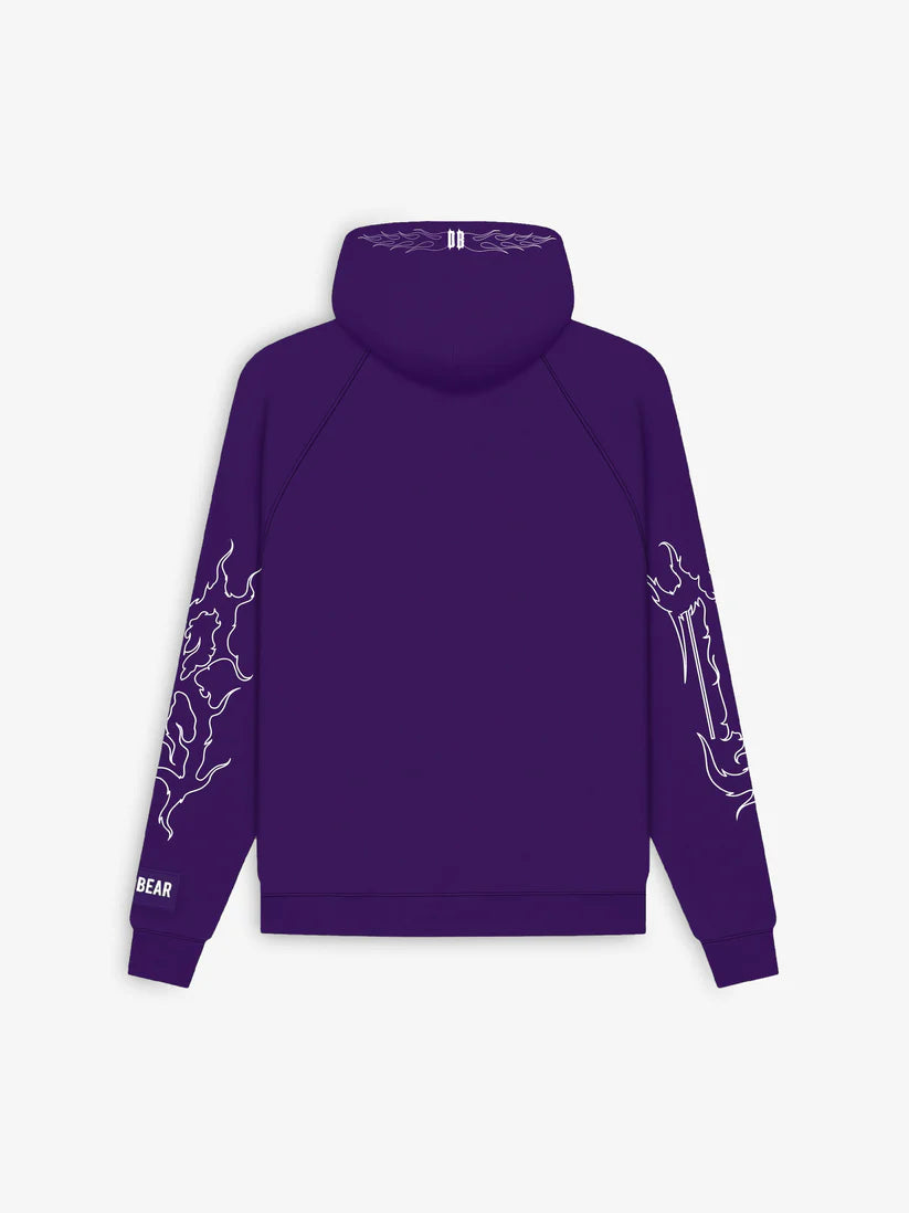 Flames Hoodie " Purple "