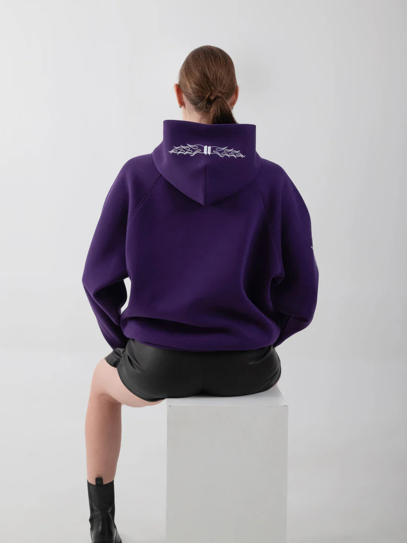 Flames Hoodie " Purple "