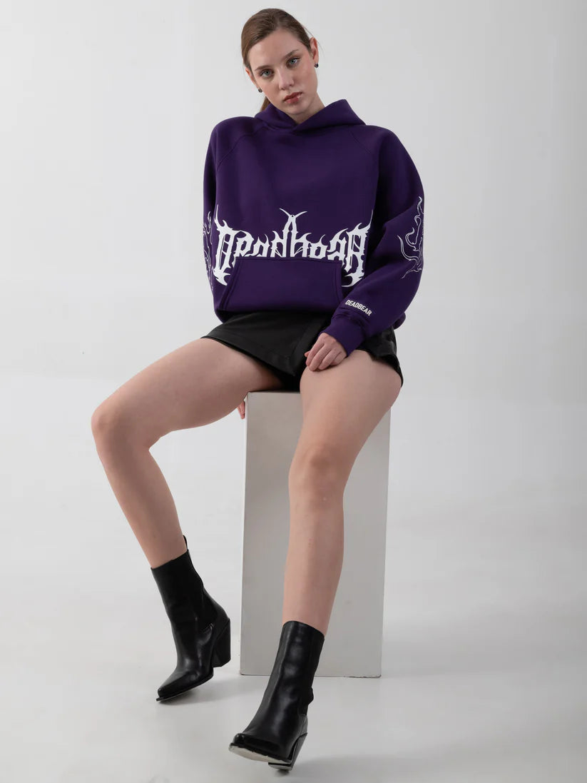 Flames Hoodie " Purple "