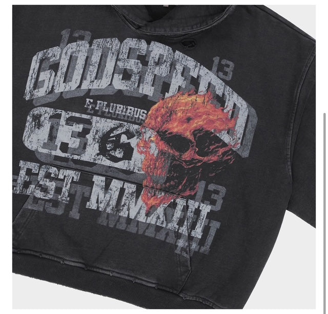 Godspeed Seeing Double Hoodie Black Wash