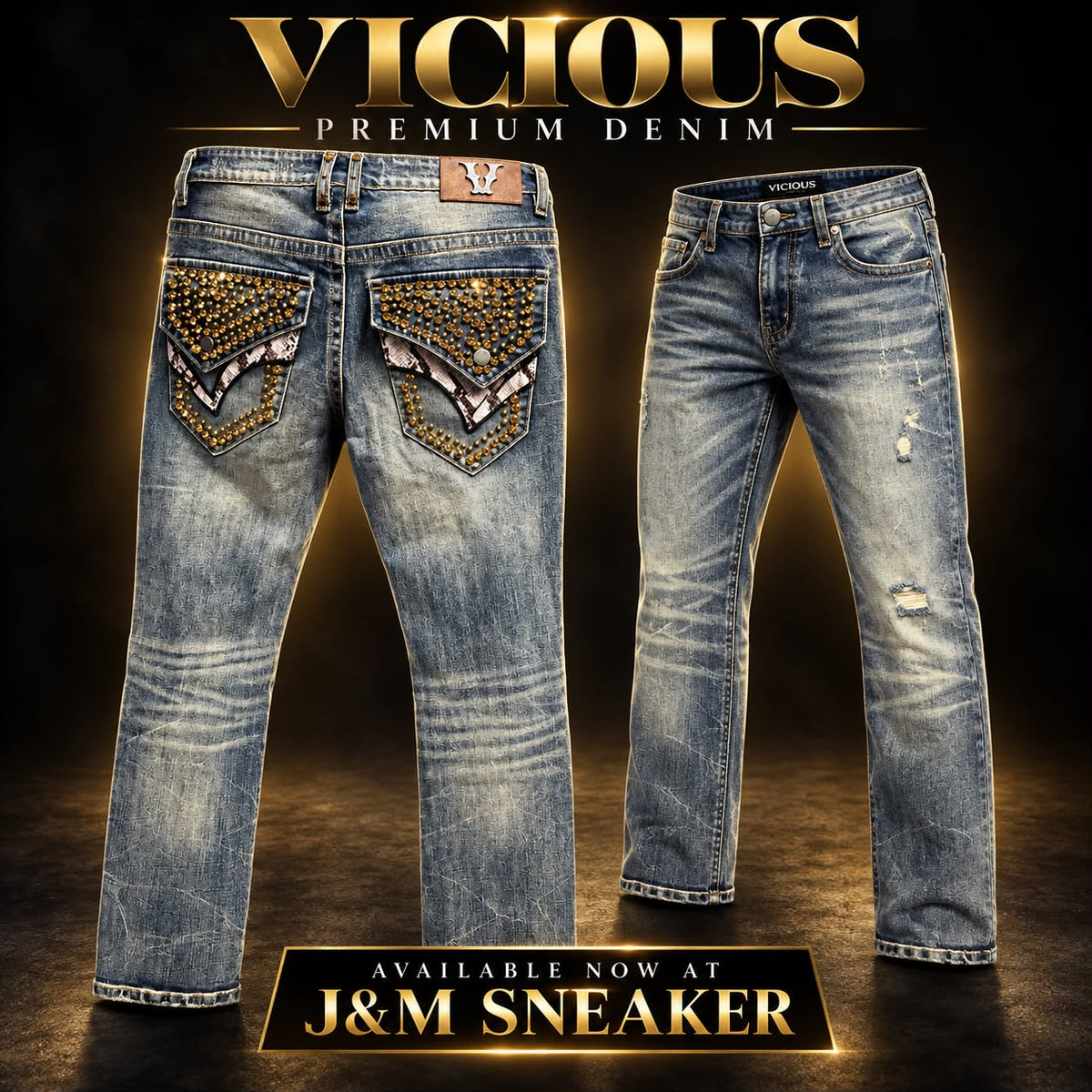 VICIOUS DENIM MEN'S JEAN