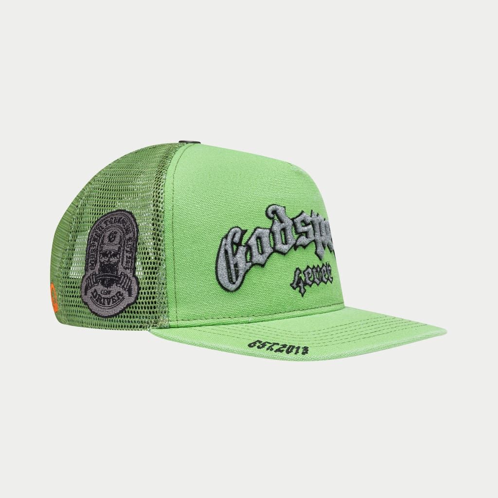 Godspeed Forever Trucker Hat Lime Washed