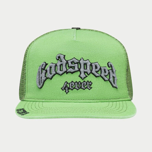 Godspeed Forever Trucker Hat Lime Washed