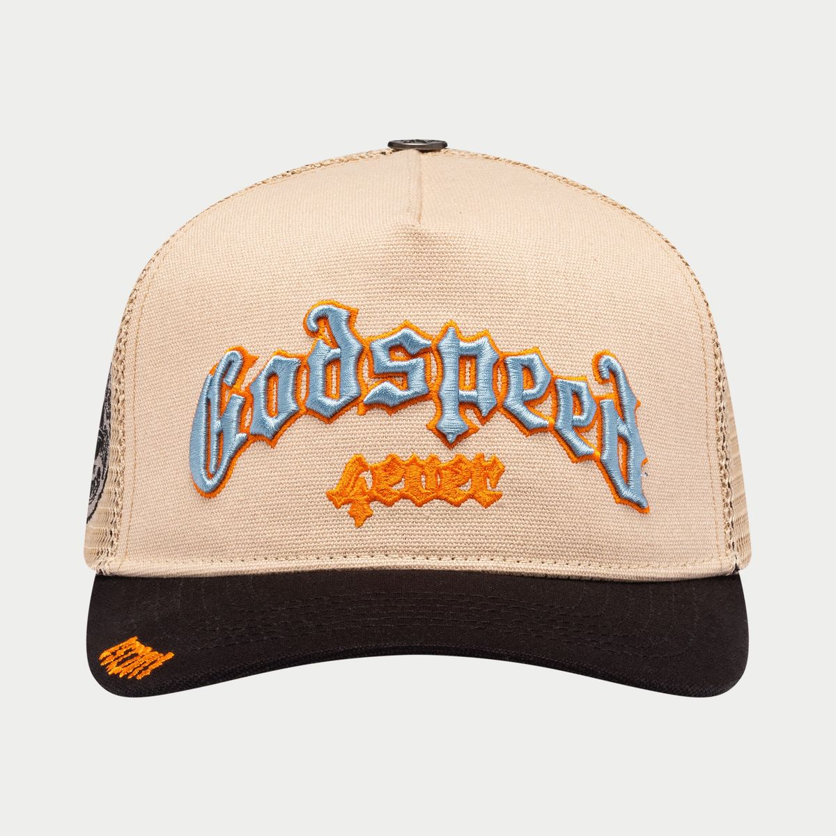 Godspeed Forever Trucker Hat Bone/Blue/Orange