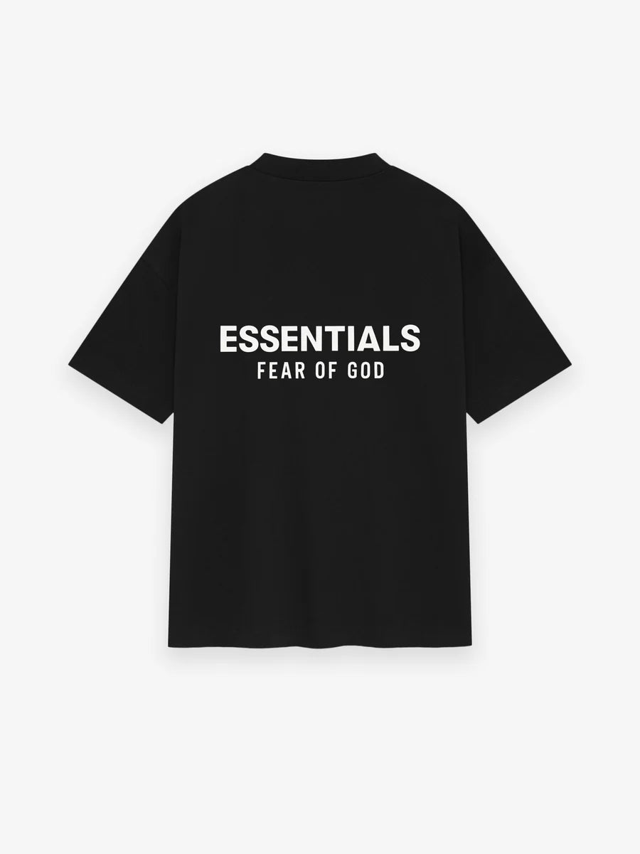 Essentials Jet Black Classic Short Sleeve Tee