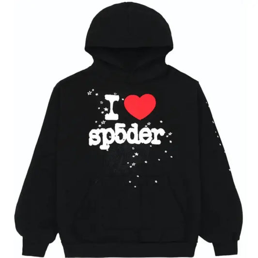 Sp5der I Heart SP5 Souvenir Hoodie " Black "