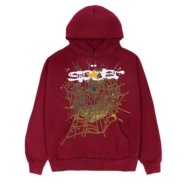 Sp5der Logo Hoodie " Maroon "