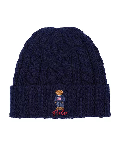 Polo Ralph Lauren Men's Cable-Knit Polo Bear Cuff Hat " Navy "