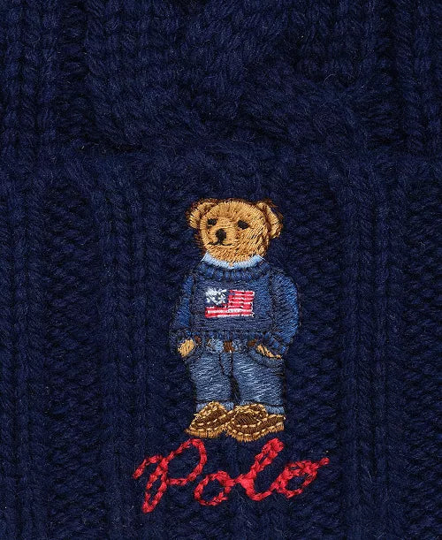 Polo Ralph Lauren Men's Cable-Knit Polo Bear Cuff Hat " Navy "