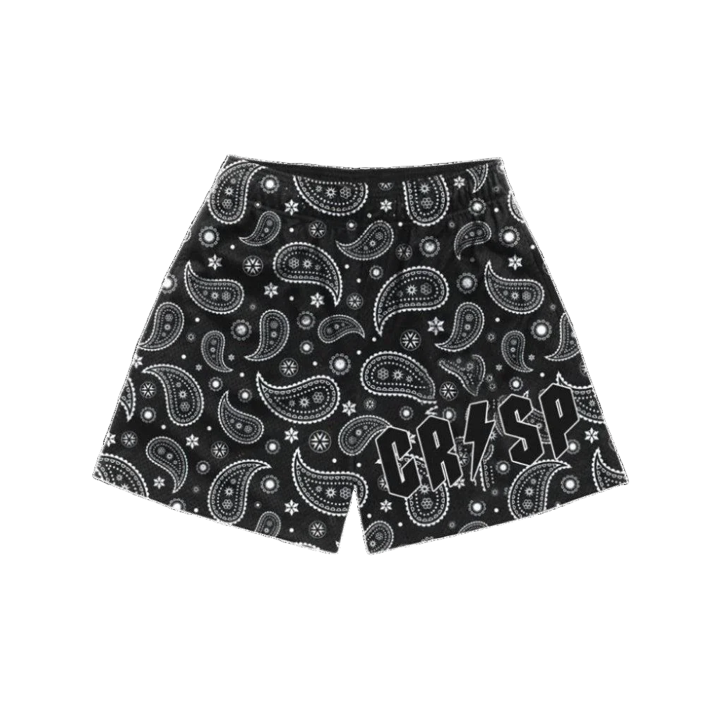 Black Bandana Crispy Shorts