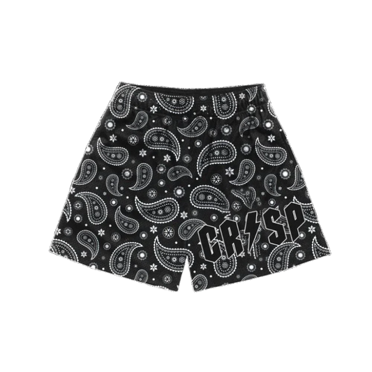 Black Bandana Crispy Shorts