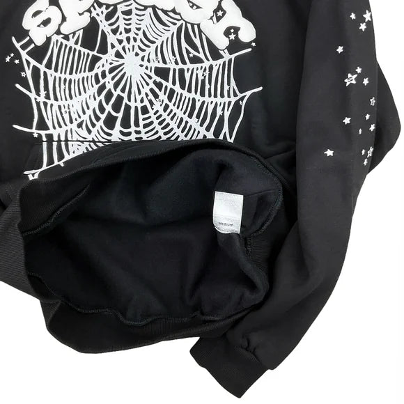 Sp5der - OG Web Hoodie " Black/White "