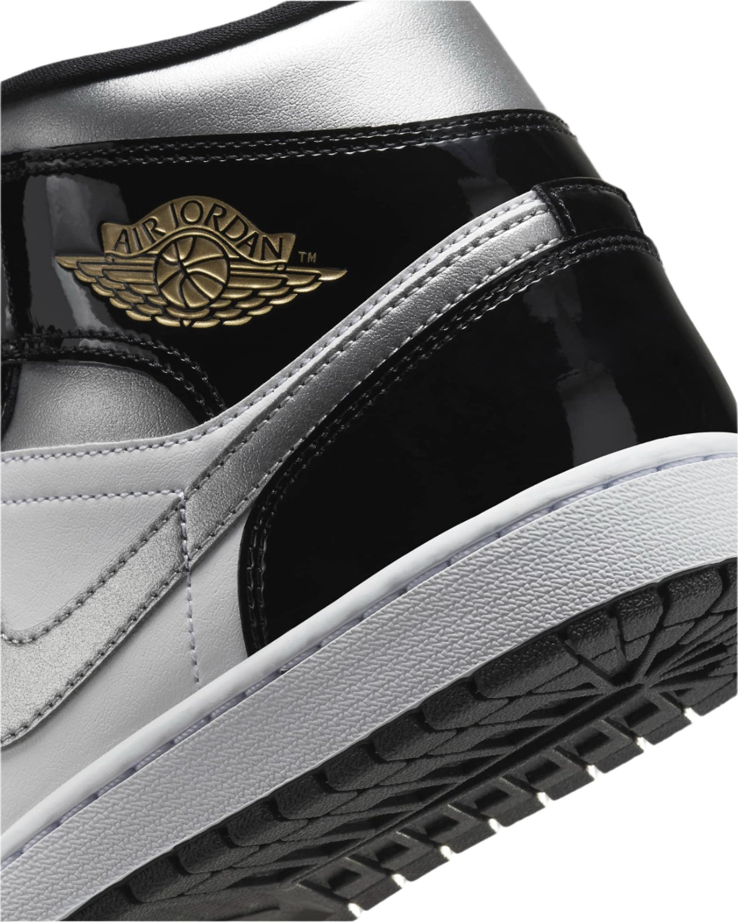 Jordan 1 Mid SE " Black White Metallic Silver "