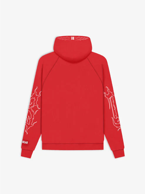 Flames Hoodie " Red "