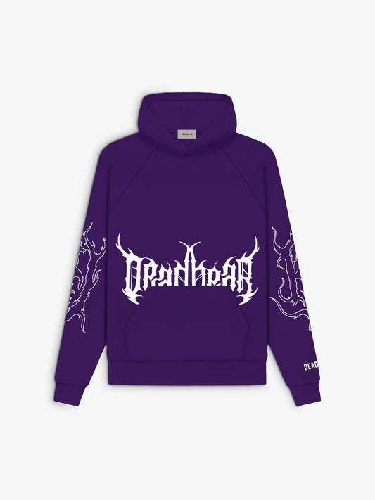 Flames Hoodie " Purple "