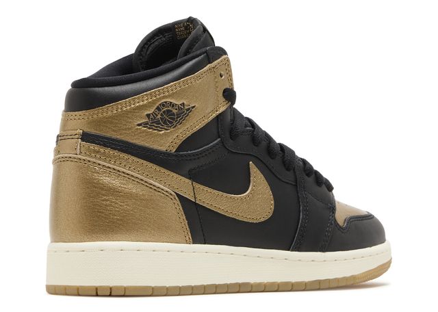 Jordan 1 Retro High OG GS " Black Metallic Gold "