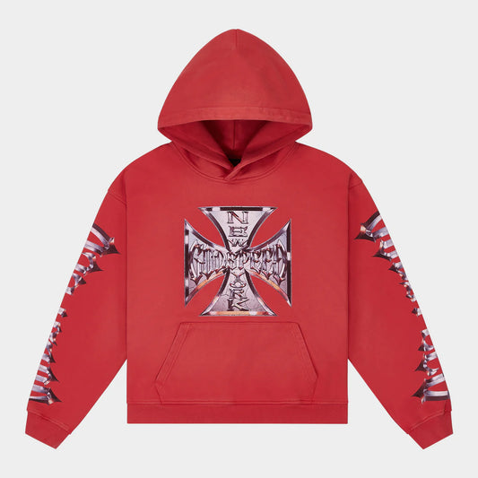 Godspeed Chrome MOTTO Hoodie (Red Wash )
