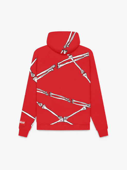 Bare Bone Hoodie " Red "