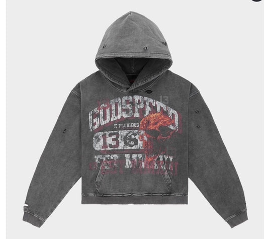 Godspeed Seeing Double Hoodie Grey Wash