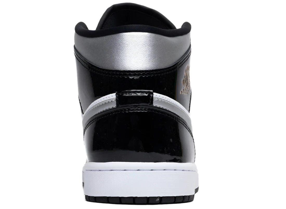 Jordan 1 Mid SE " Black White Metallic Silver "