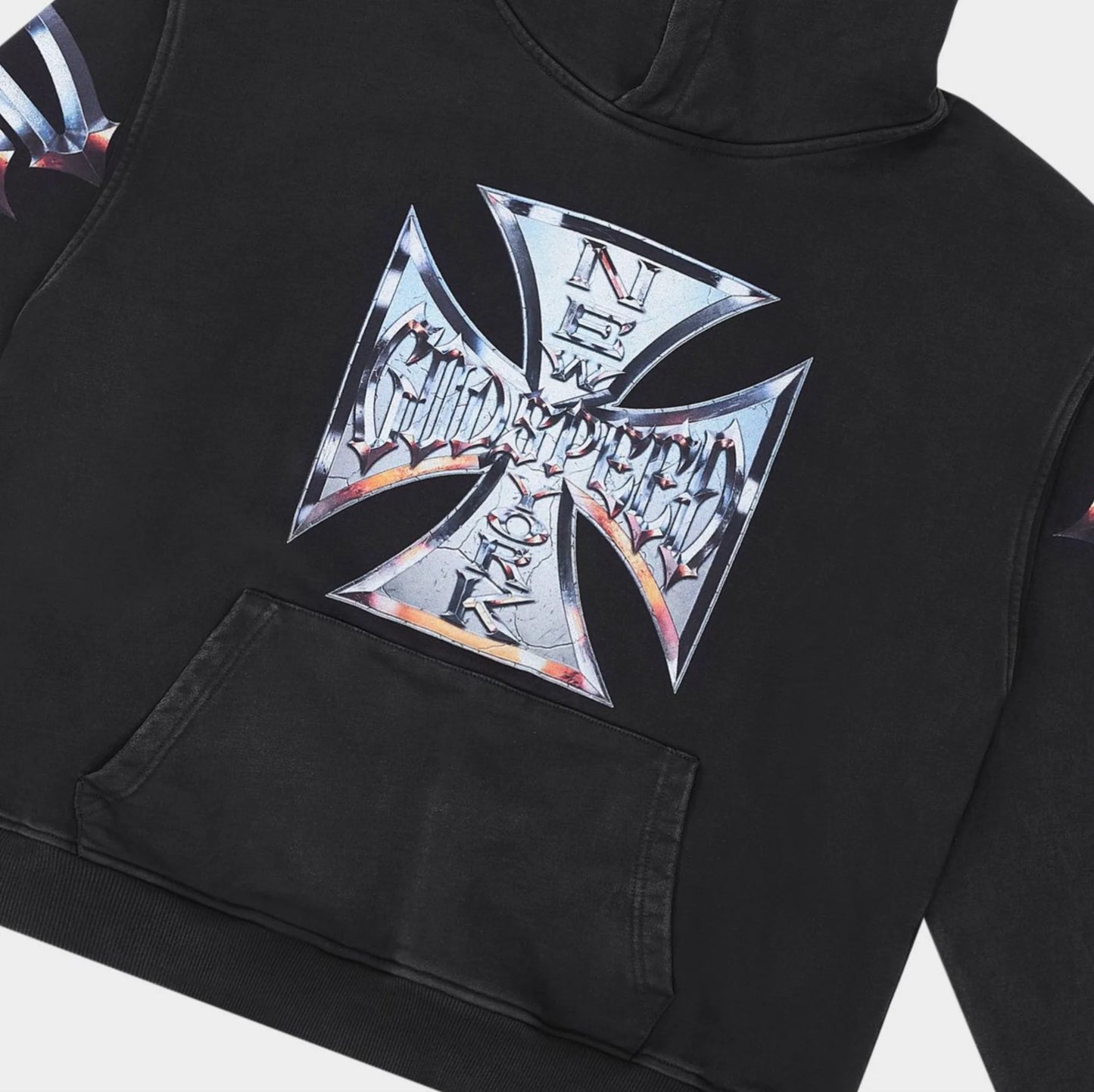Godspeed Chrome "Motto" Hoodie (Black Wash)