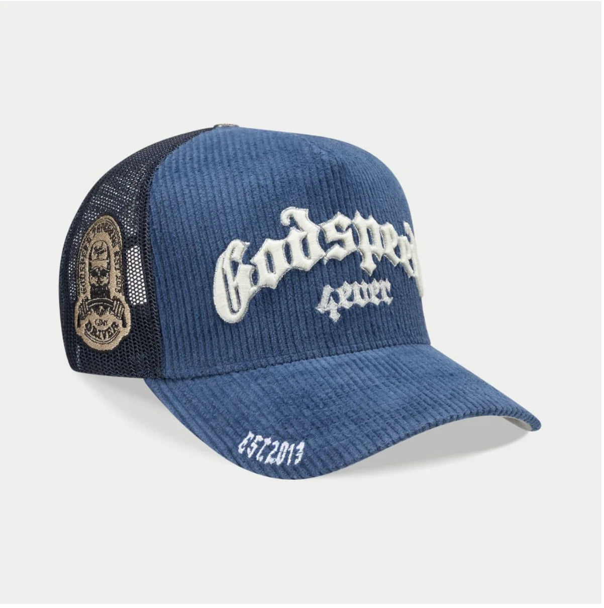 Godspeed | GS FOREVER TRUCKER HAT (Saphire Corduroy)