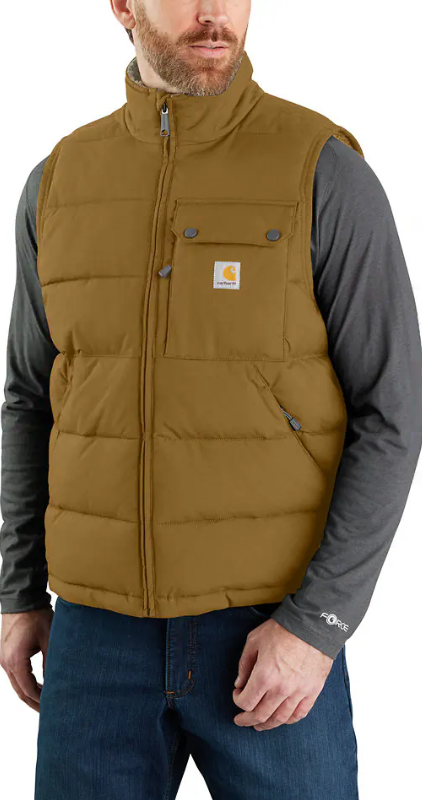 Montana Loose Fit Insulated Vest " Oak Brown "