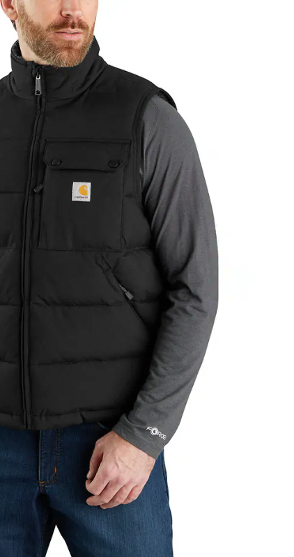 Montana Loose Fit Insulated Vest " Black "