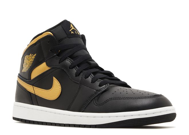 Jordan 1 Mid " Black Metallic Gold "