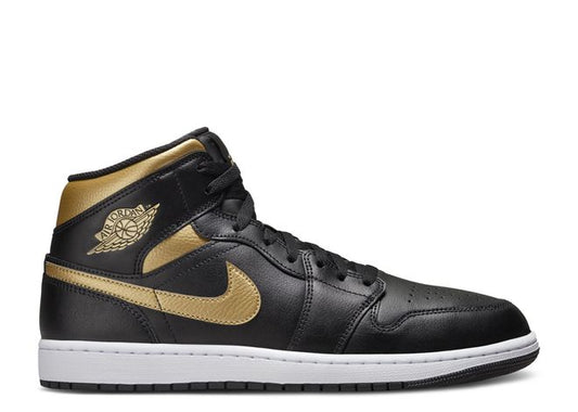 Jordan 1 Mid " Black Metallic Gold "