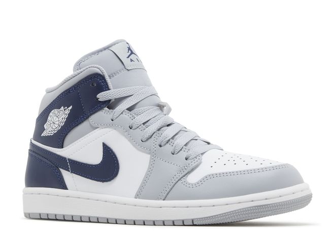 Air Jordan 1 Mid " Wolf Grey Midnight Navy "