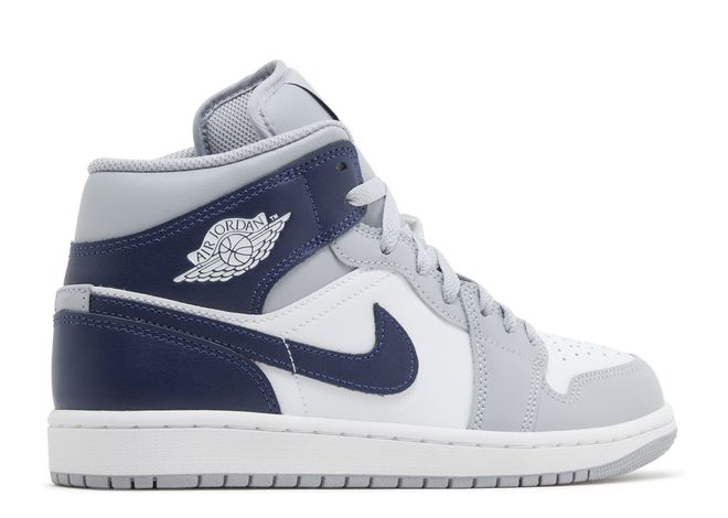 Air Jordan 1 Mid " Wolf Grey Midnight Navy "