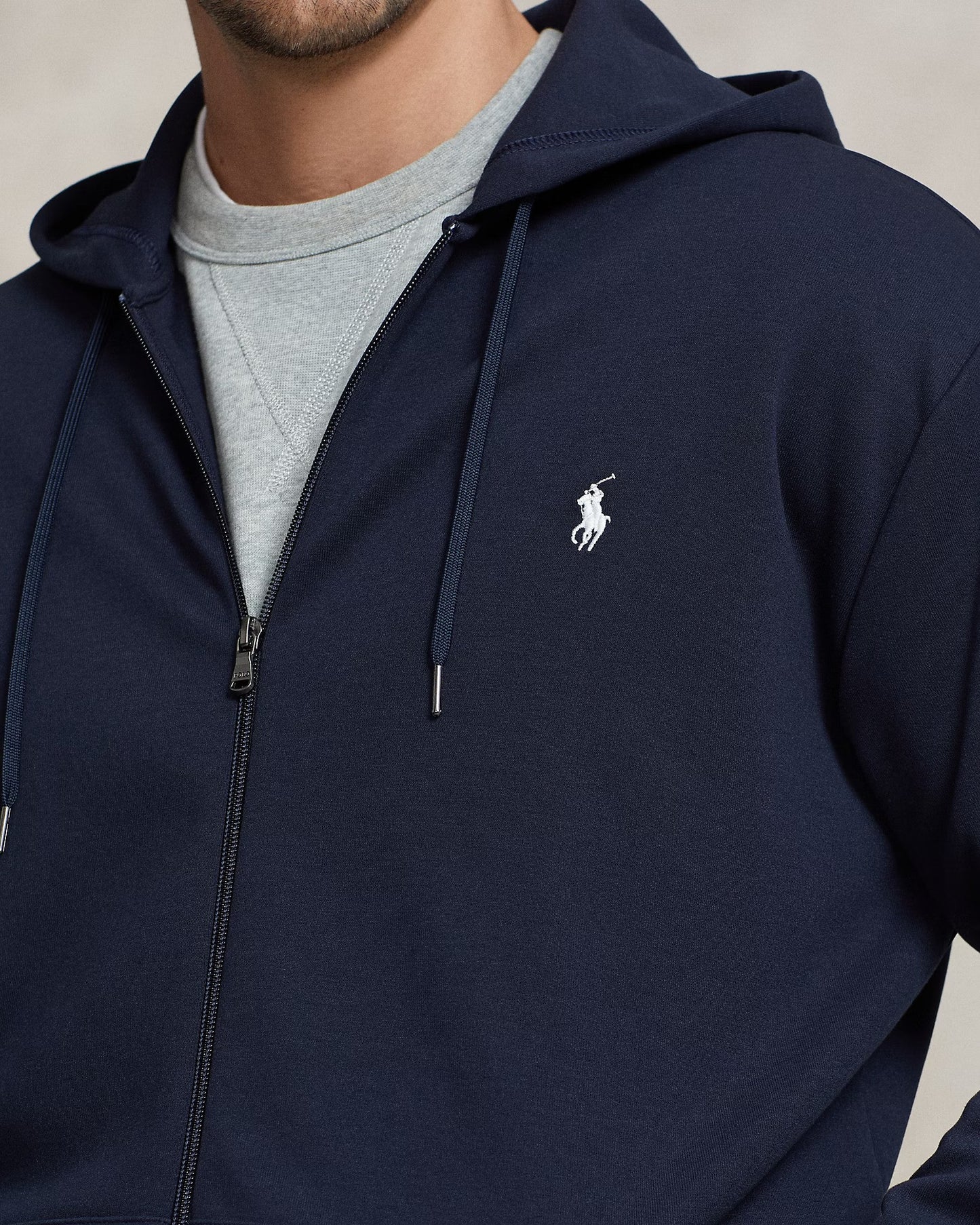 Double-Knit Full-Zip Hoodie & Sweatpants " Navy "