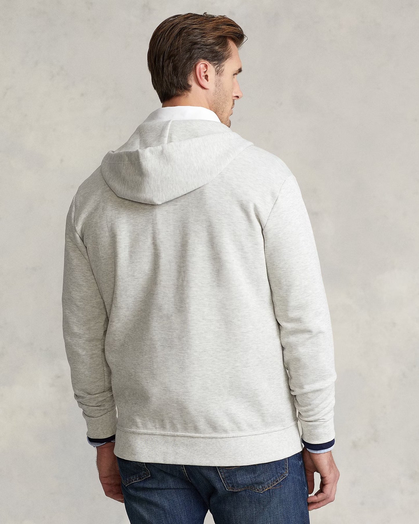 Double-Knit Full-Zip Hoodie & Sweatpants " Lt Sport Heather "